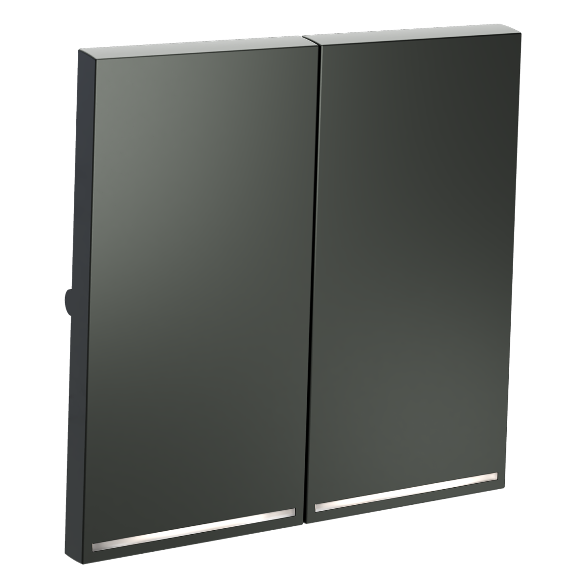 Клавиши для выключателя/переключателя двухклавишного с подсветкой Voltum S70 (титан) VLS000406