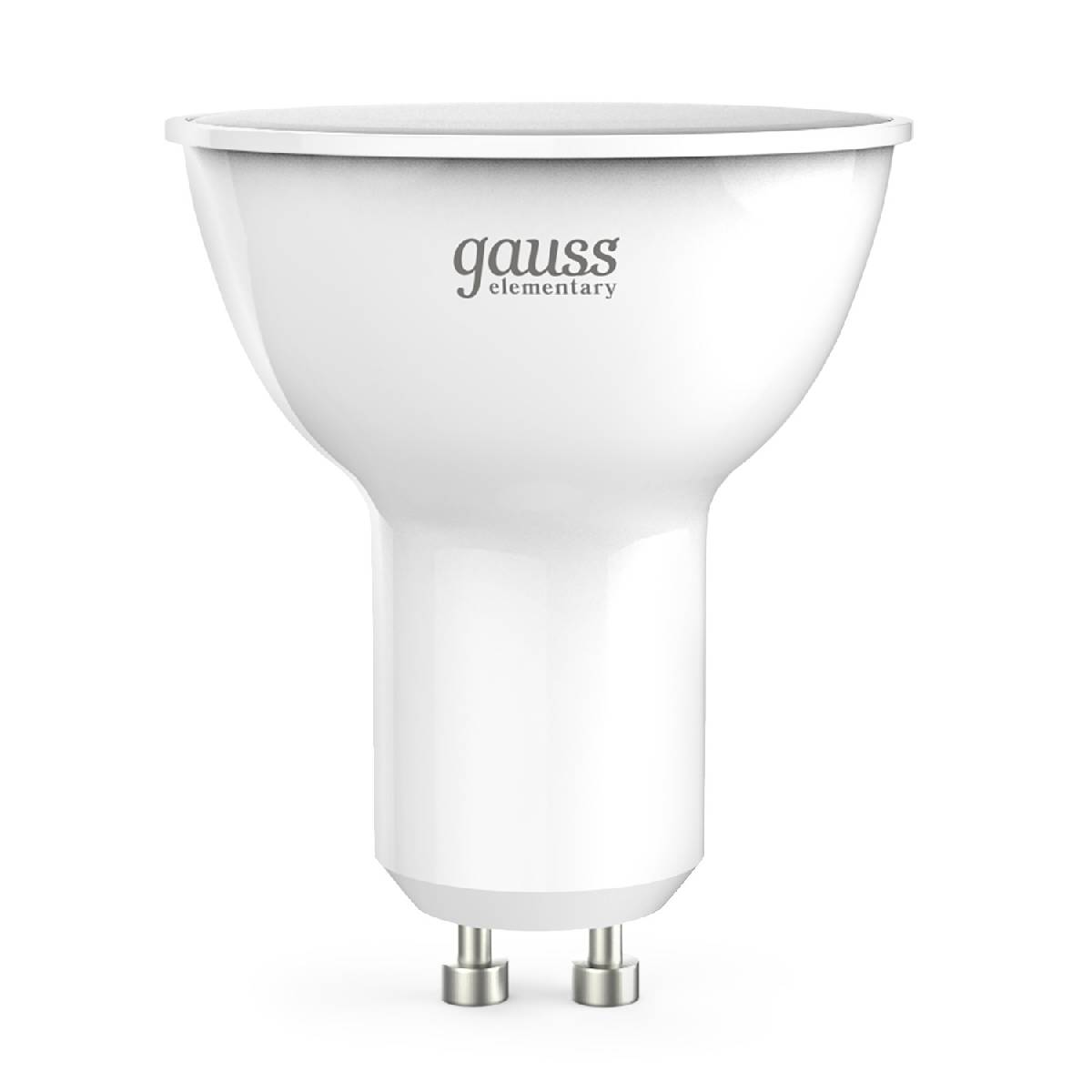 Лампа cветодиодная Gauss GU10 5.5W 3000K матовая 13616 УЦ