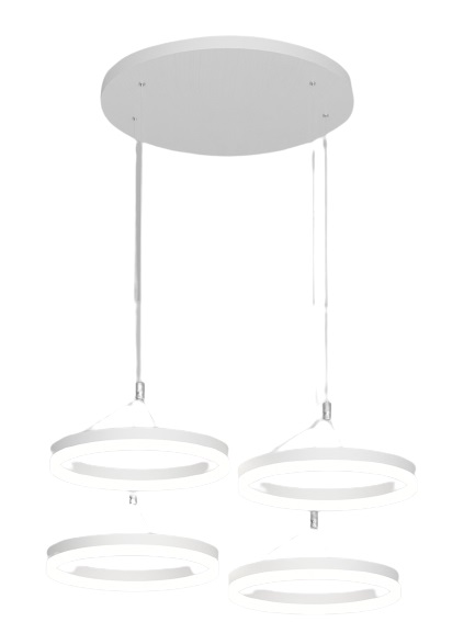 Подвесная люстра Elvan LU-155/4R-21W-NH-Wh-R