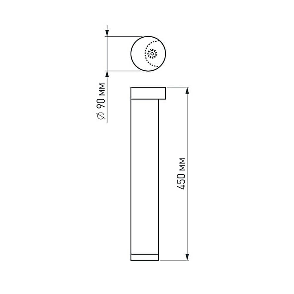 Уличный светильник Arlight LGD-Path-Round90-H450B-7W Warm White 020348