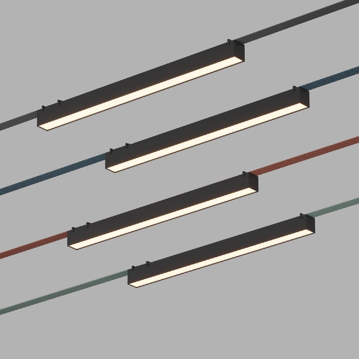 Трековый однофазный светильник Denkirs Belty Linear DK5577-BK