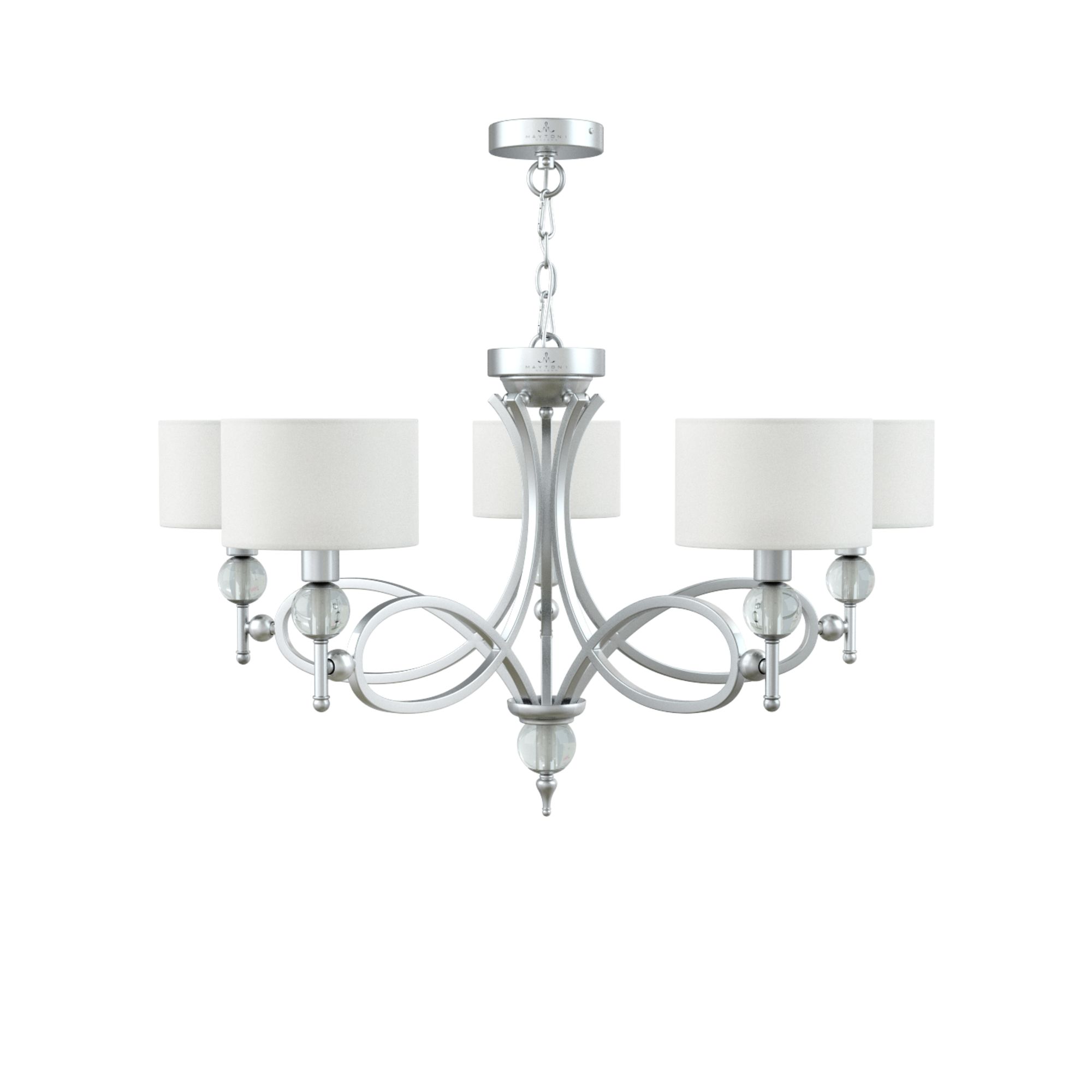 Подвесная люстра с абажуром из ткани Lamp4you Eclectic 2 M2-05-CR-LMP-Y-19