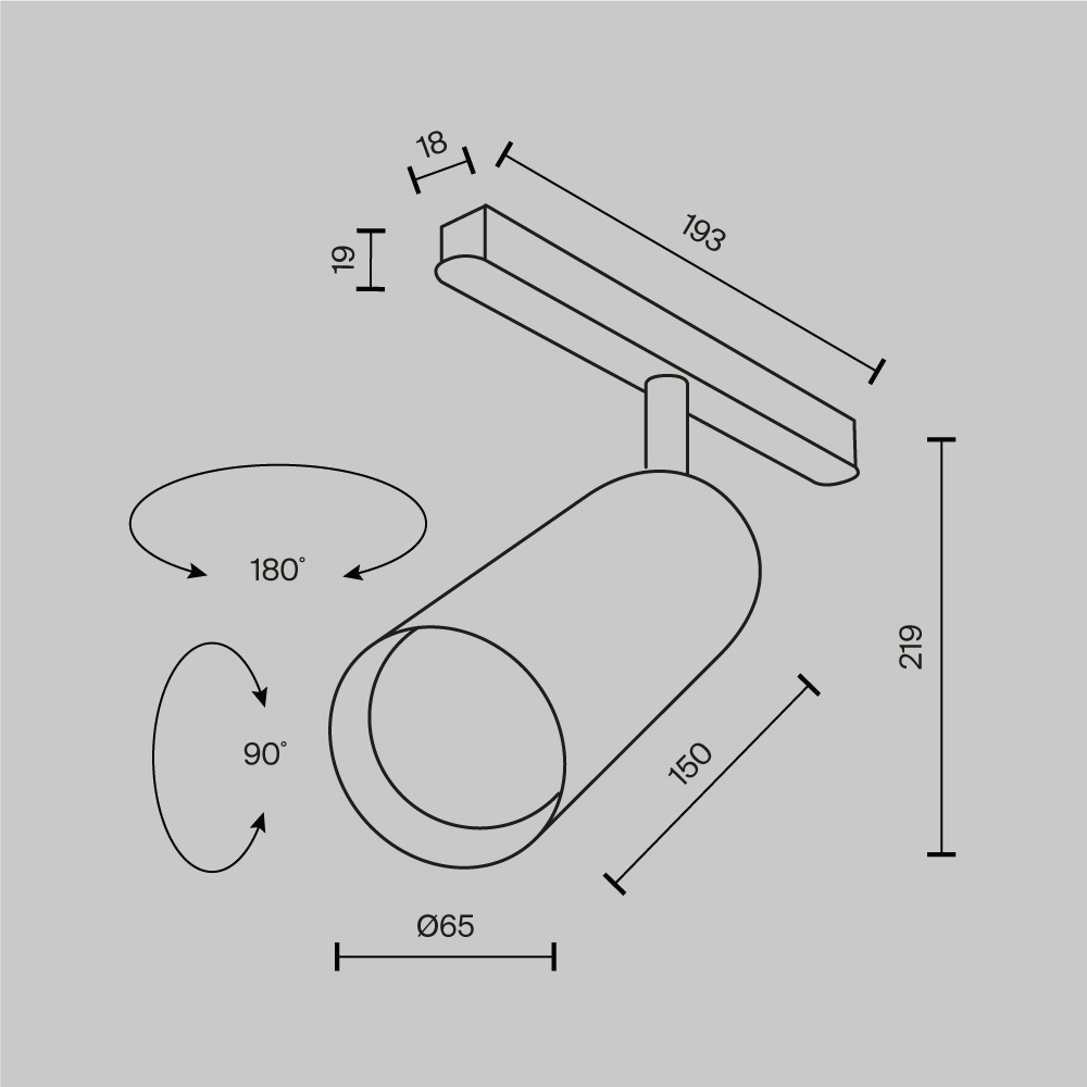 Трековый магнитный светильник Maytoni Focus Led TR032-2-20W2.7K-M-B
