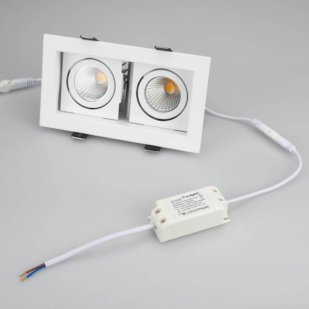 Встраиваемый светильник Arlight CL-KARDAN-S180x102-2x9W White 024128
