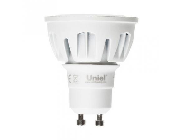 Лампа светодиодная (08144) Uniel GU10 6W 4500K JCDR матовая LED-JCDR-6W/NW/GU10/FR/38D ALM01WH