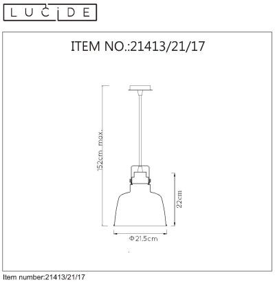 Подвесной светильник LUCIDE 21413/21/17
