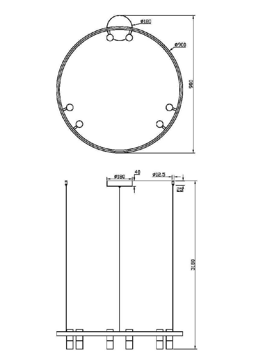 Подвесная люстра второго света Maytoni Satellite MOD102PL-L42WK