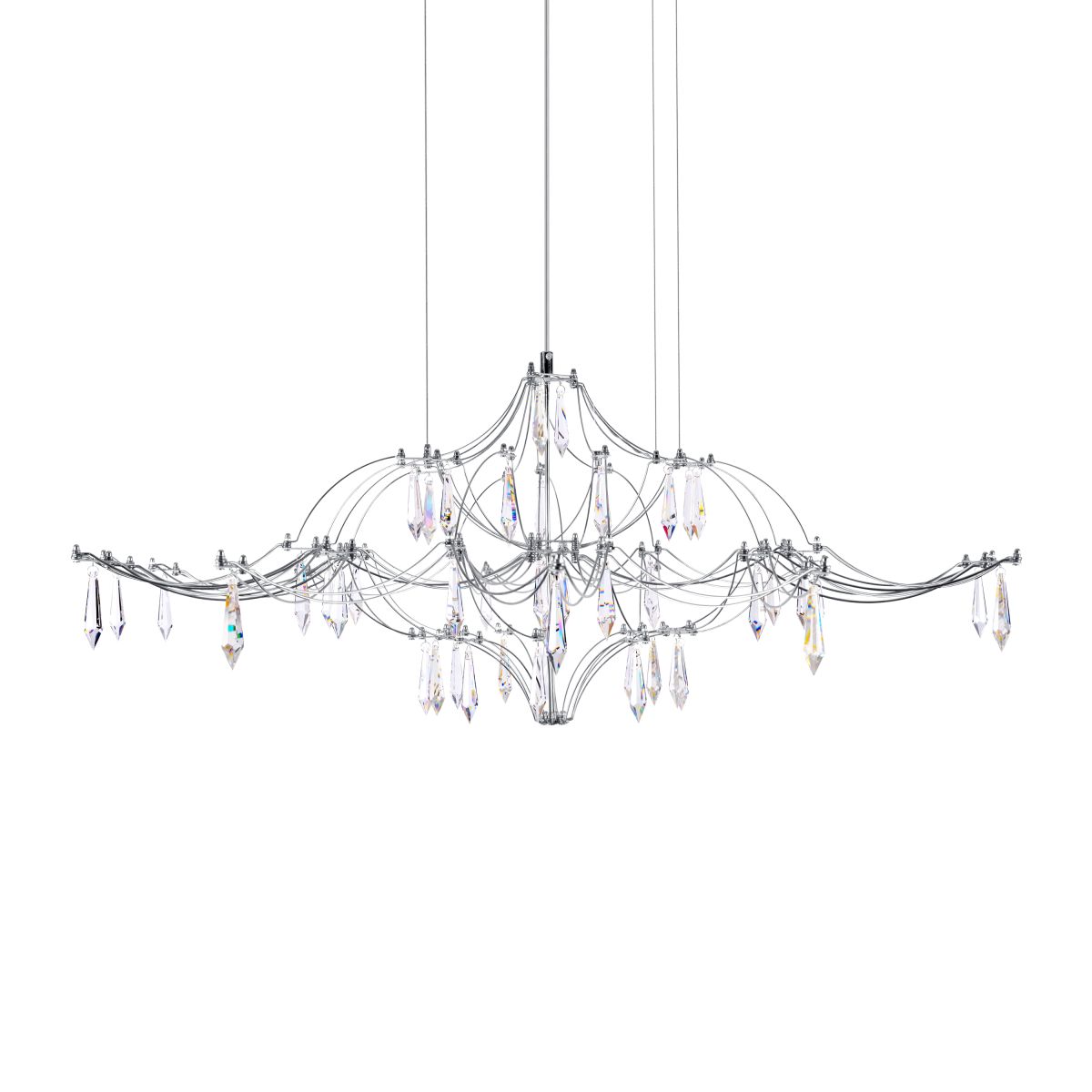 Подвесная светодиодная люстра Loft IT Mira 10587/1000 Silver Asfour