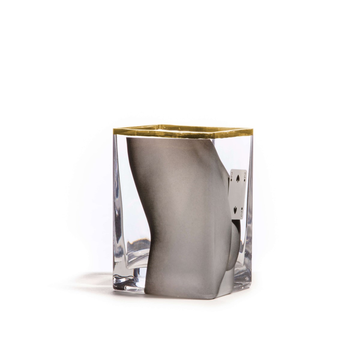 Ваза Two of Spades Small Seletti Toiletpaper Glass Vase 14122