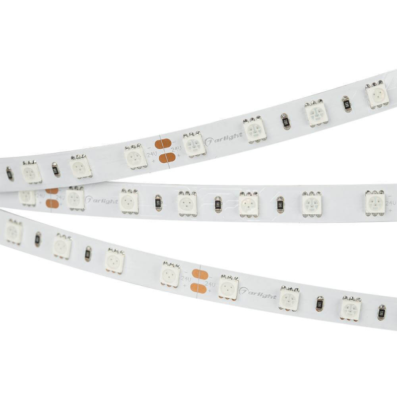 Светодиодная лента Arlight RT 2-5000 24V Yellow 2x (5060, 300 LED, LUX) 008816