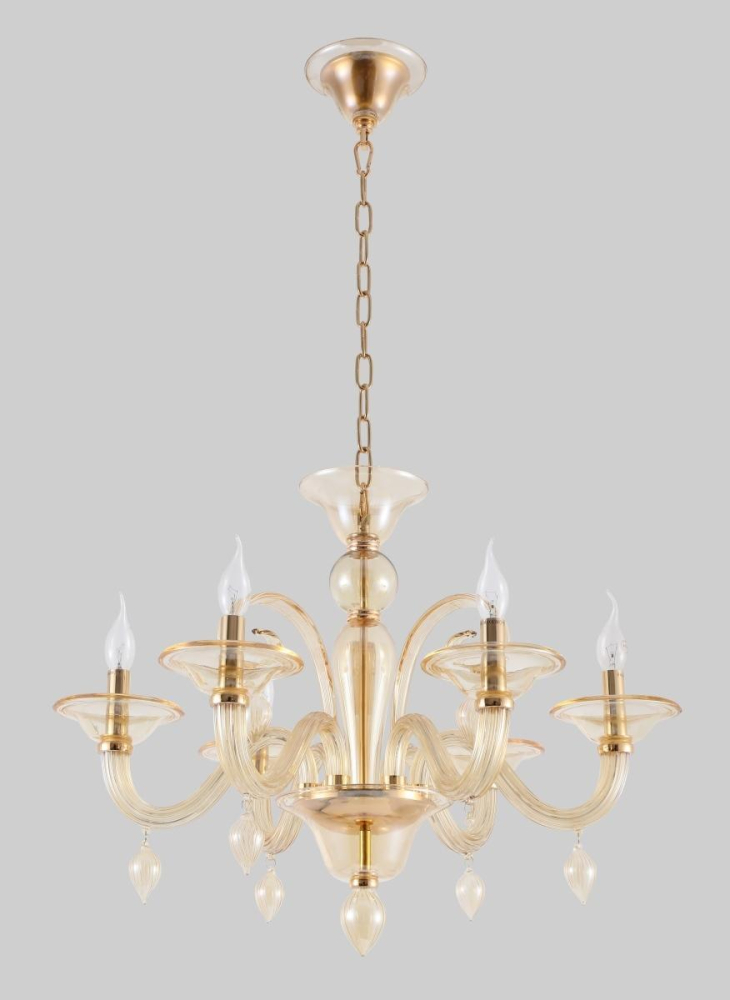Подвесная люстра Crystal Lux Caetano SP-PL6 Amber