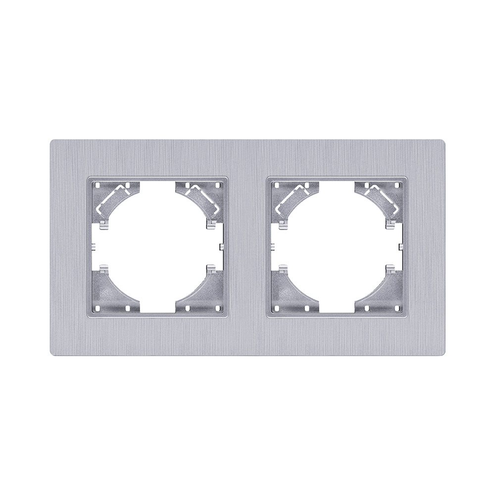 Рамка 2-постовая, серый Kollinger Eleganz Plex EP2GY