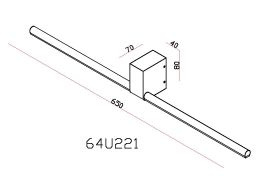 Подсветка для зеркал Lucide Sirius 23257/06/31
