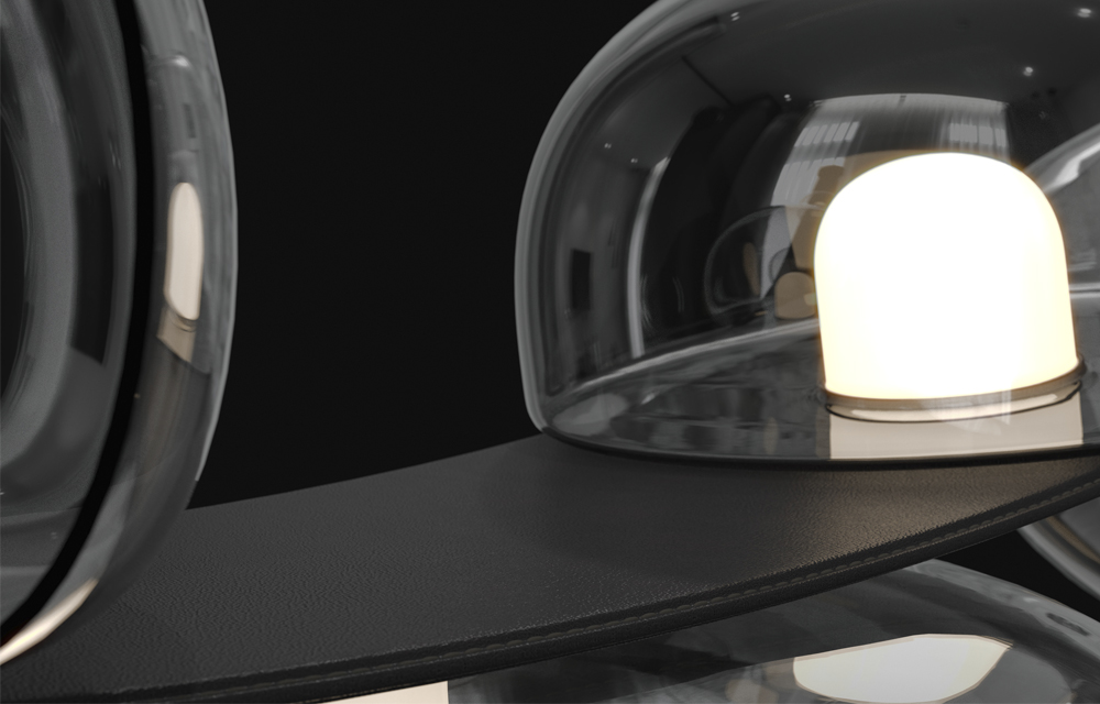 Подвесной светодиодный светильник Crystal Lux Bosque SP7 L3000 Black/Transparent