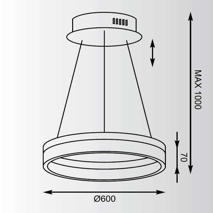 Подвесная светодиодная люстра Zumaline Circle L-CD-04