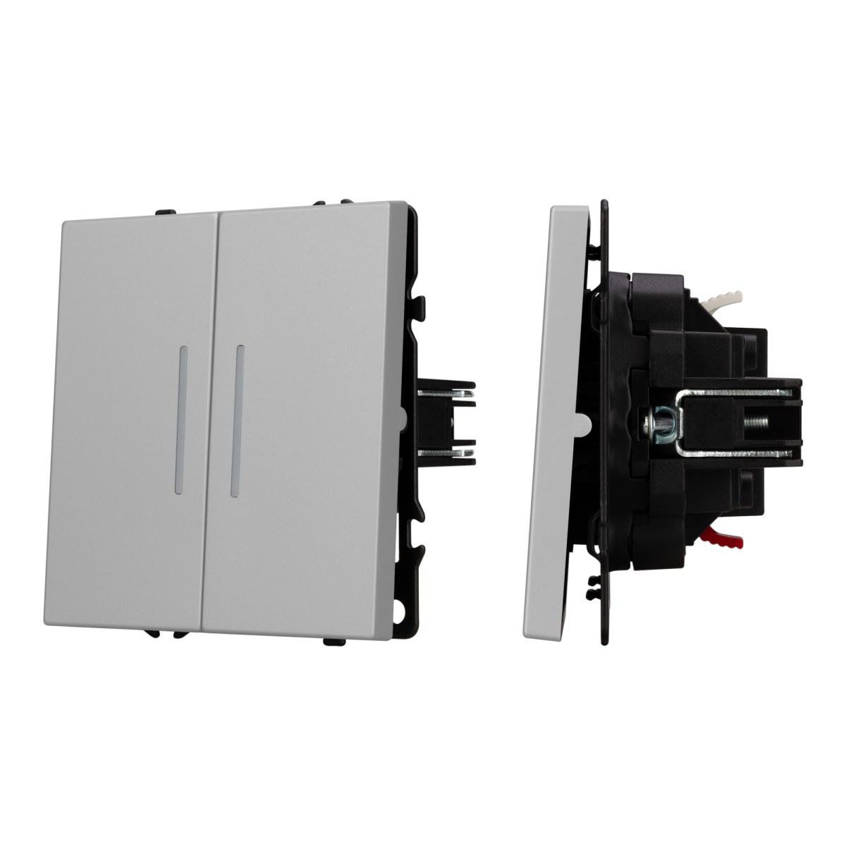 Выключатель проходной 2 кл подсветка софт-тач никель Arlight SWT-MKP2-SFPL-L-IS (250V, 10A) 059415(1)