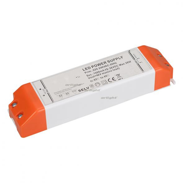 Блок питания Arlight ARJ-SP361000-DIM (36W, 1000mA, PFC, Triac) 025063