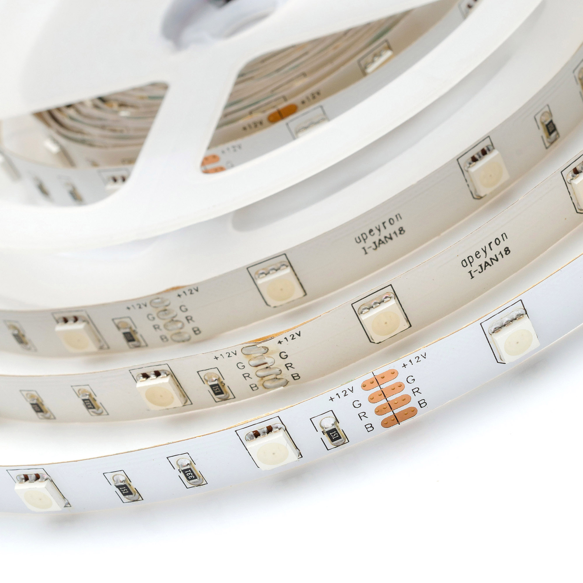 Комплект светодиодной ленты Apeyron 12В 7,2Вт/м smd5050 30д/м IP20 300Лм/м 5м RGB (адаптер питания, коннектор, контроллер, пульт) SL-47