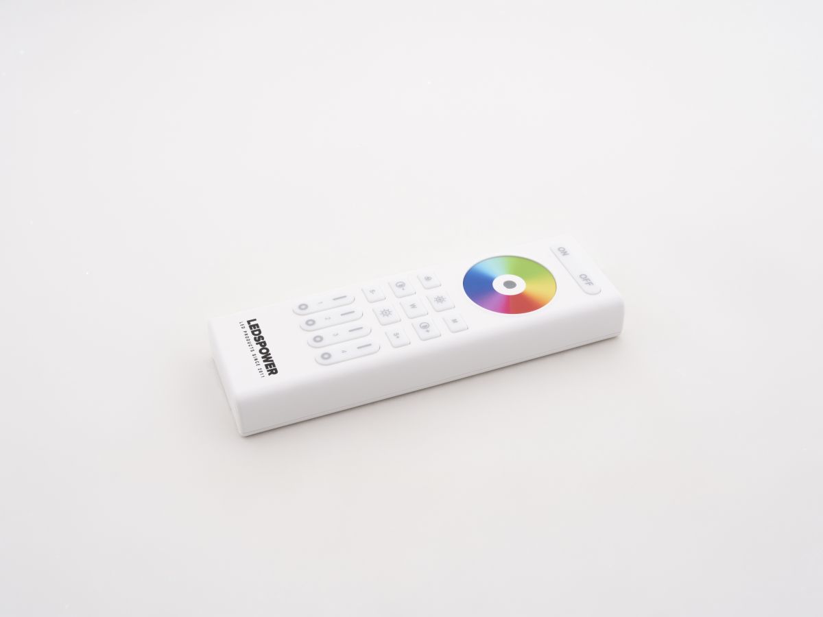 Пульт LEDS POWER RGB/RGBW/RGBCCT на 4 зоны RC03RF белый 006543