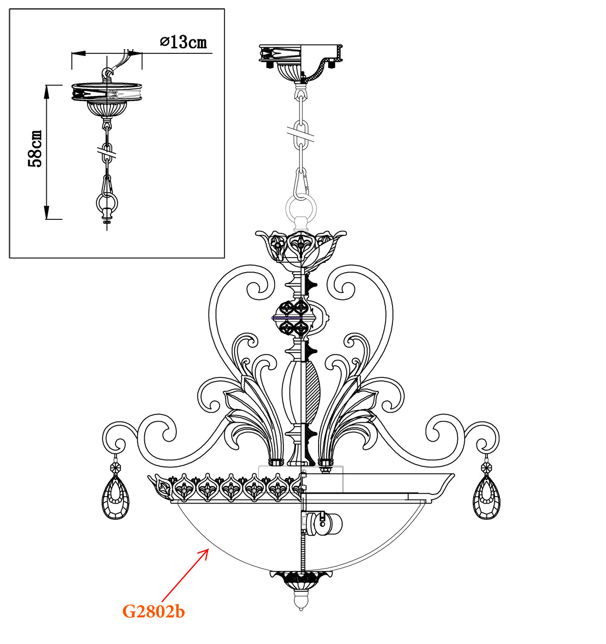 Подвесной светильник Odeon Light Safira 2802/3