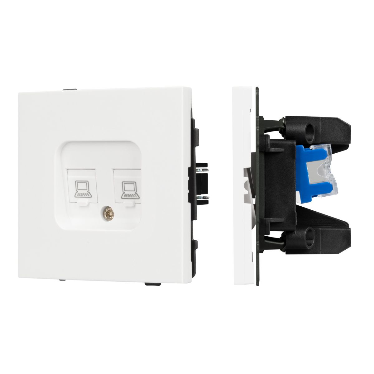 Механизм компьютерной розетки двойной SCT-TENDO-MPC2-SFPL-WH (RJ-45, CAT6) 054598