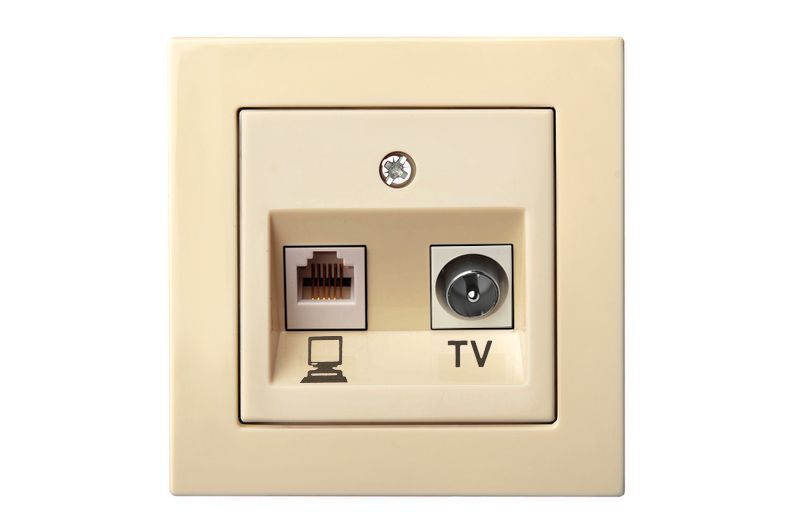 Розетка телевизионная и компьютерная (TV+Rj45) Liregus Epsilon 28-073