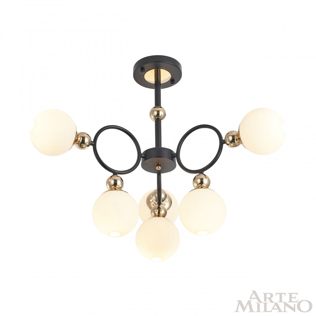 Потолочная люстра Arte Milano Neapolis 274307/6 BK/GD