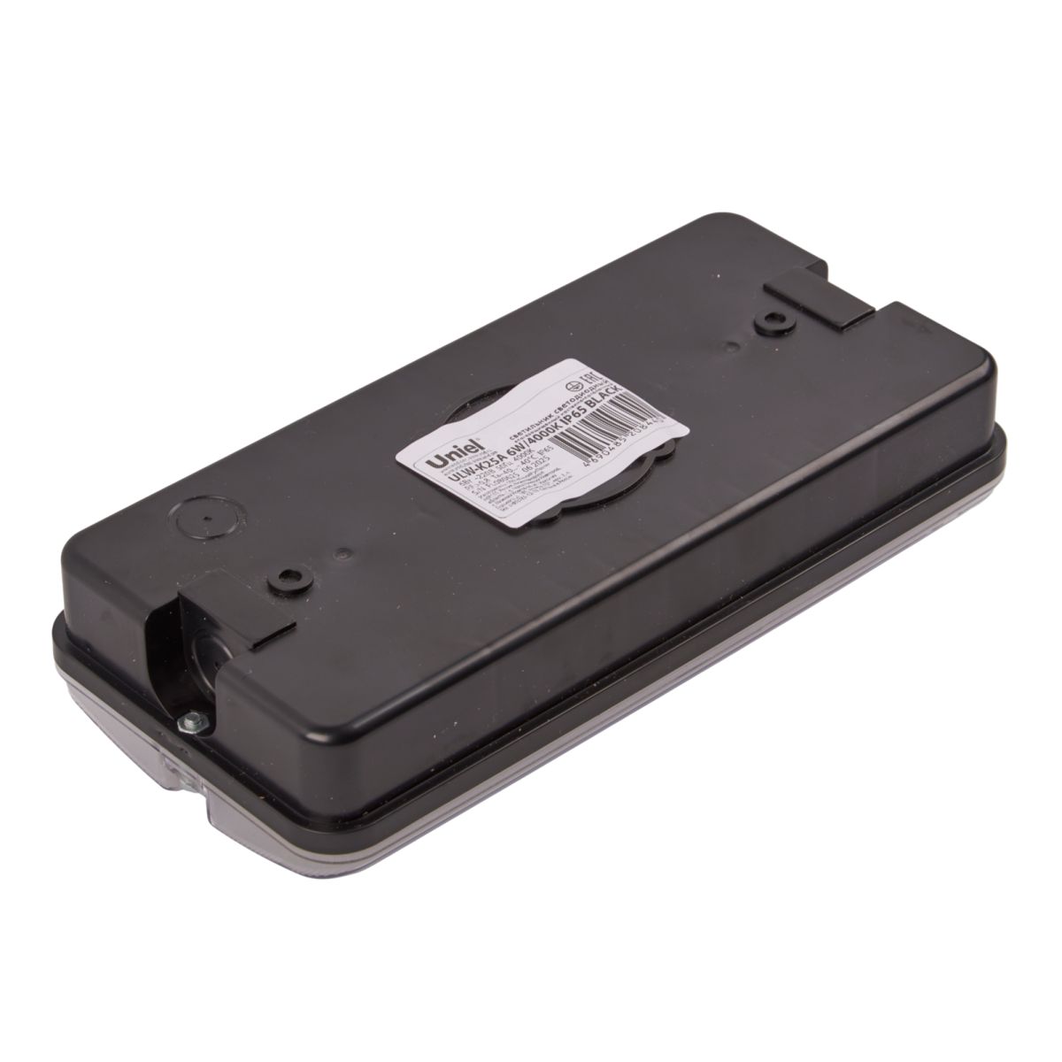Светильник пылевлагозащищенный Uniel ULW-K25A 6W/4000K IP65 BLACK UL-00013351