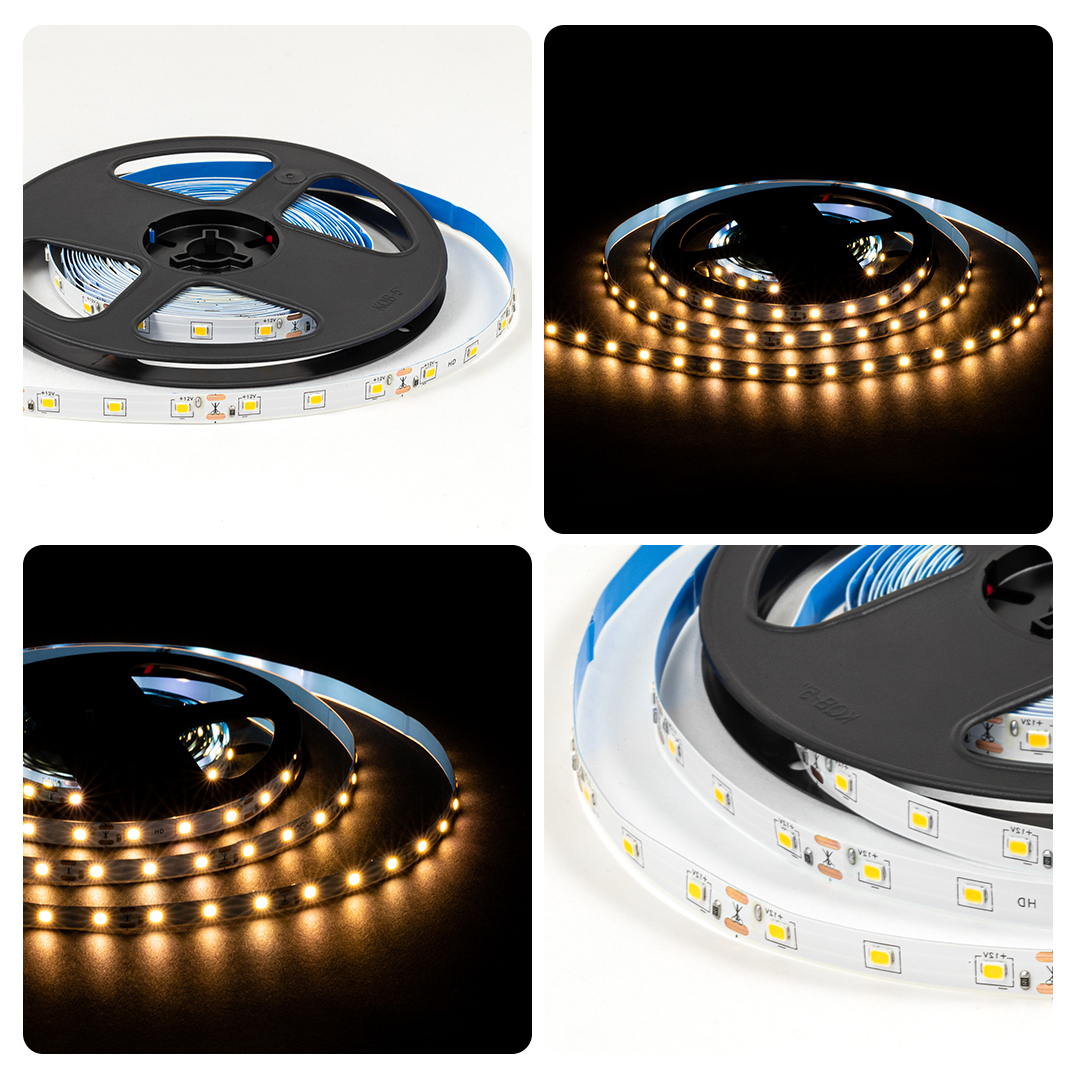 Светодиодная лента OGM 12В 2835 4,8Вт/м 3000К 7Лм/чип 5м IP20 LSE-246