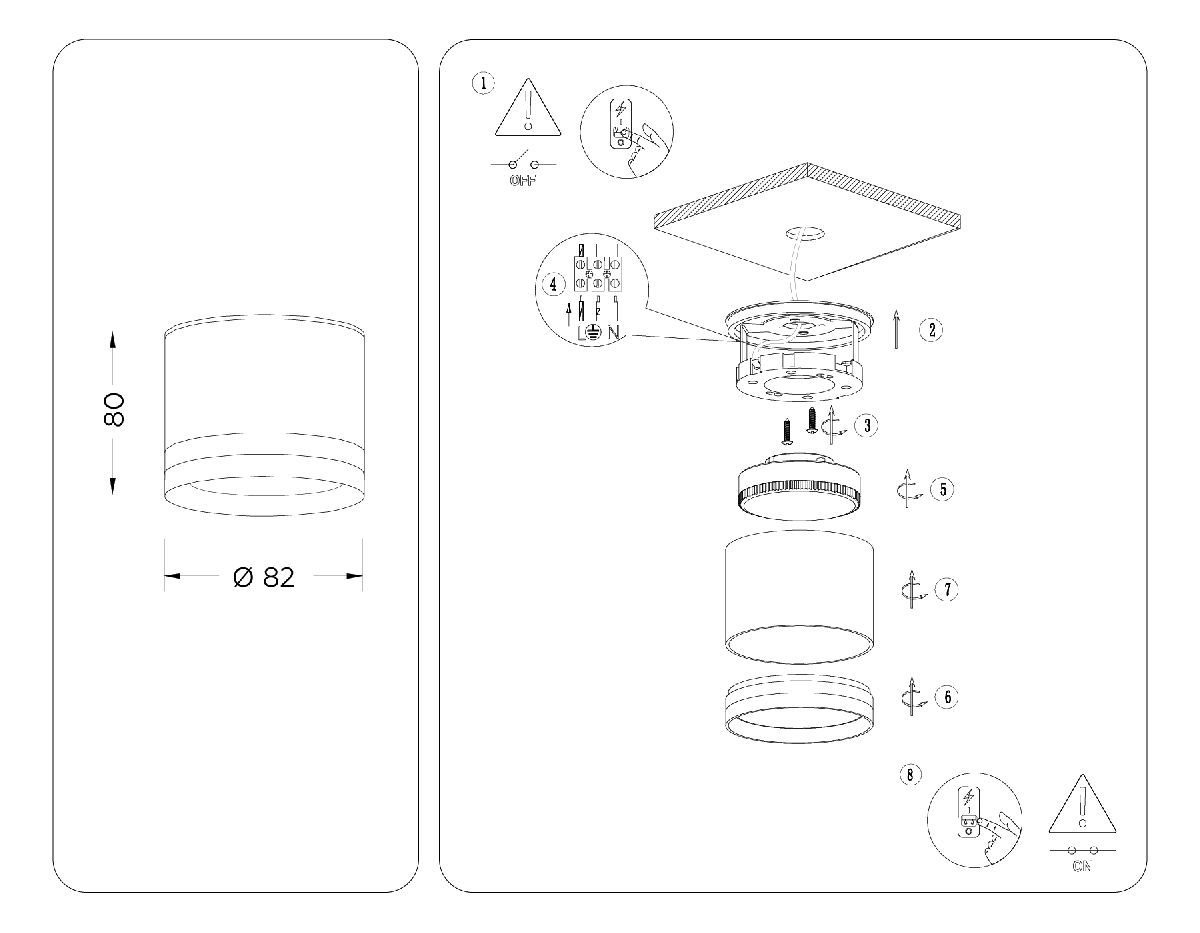 Накладной светильник Ambrella Light IP Protect TN6572