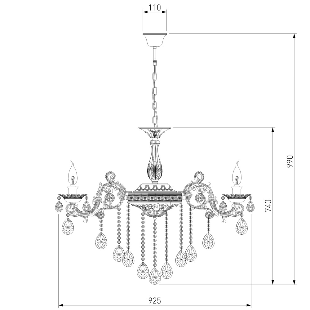 Подвесная люстра Bogates Versales 283/10 Strotskis