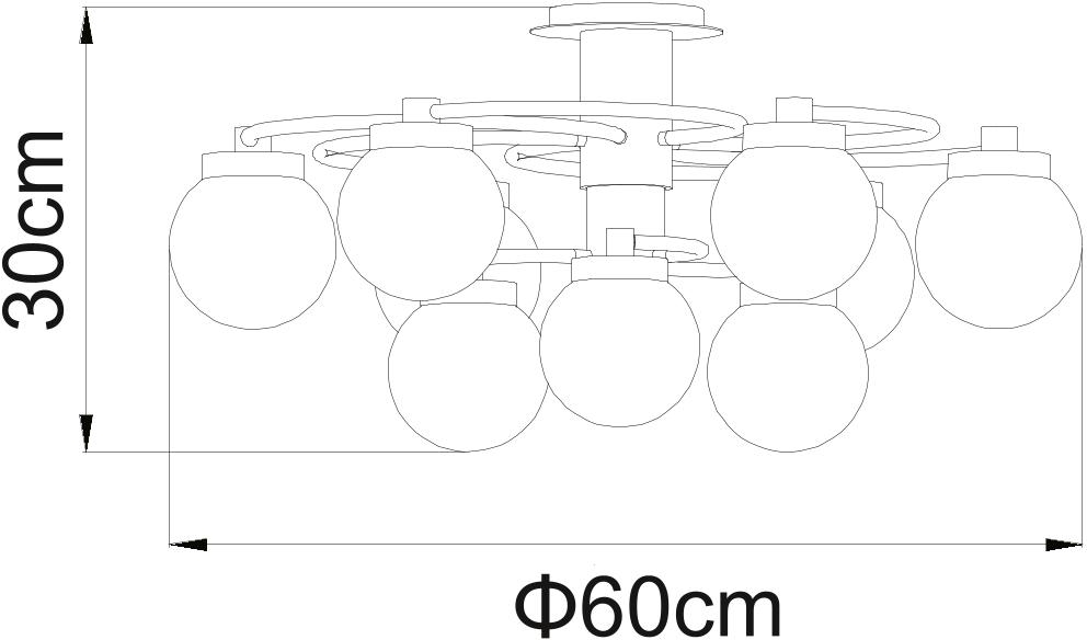Потолочная люстра Arte Lamp Cloud A8170PL-9SS