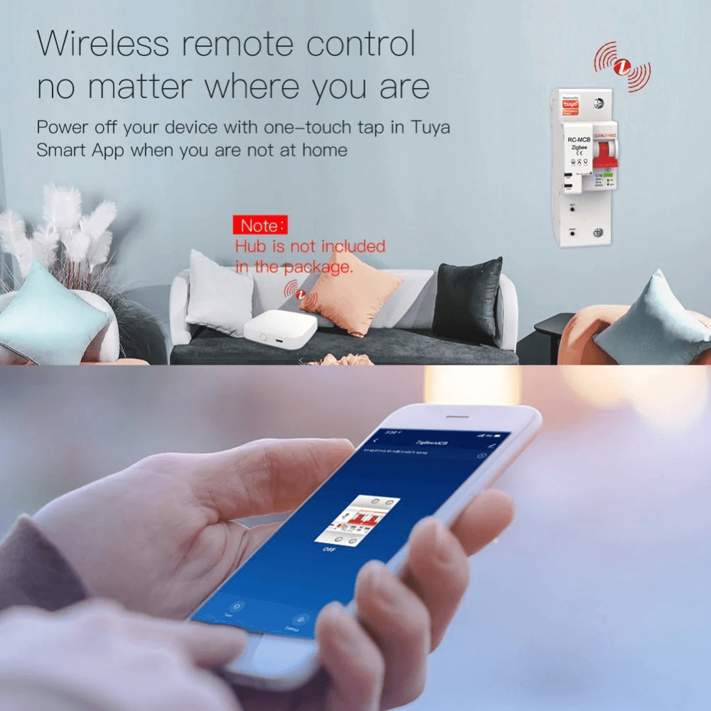 Выключатель Moes Zigbee circuit breaker 1P 10A ZCB-SC-1P10