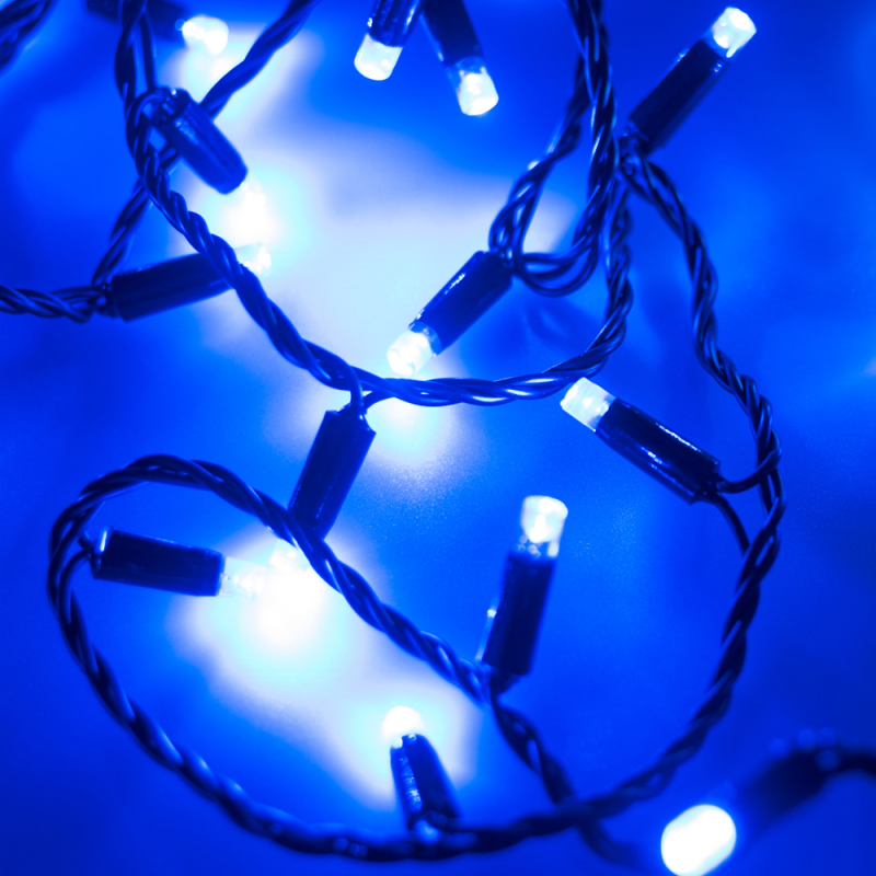 Светодиодная гирлянда Arlight ARD-String-Classic-10000-Black-100LED-Std Blue 025802