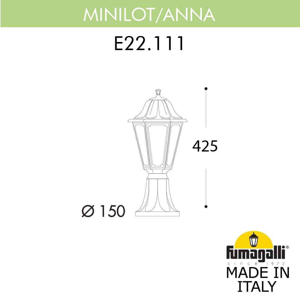 Ландшафтный светильник Fumagalli MINILOT/ANNA E22.111.000.VXE27
