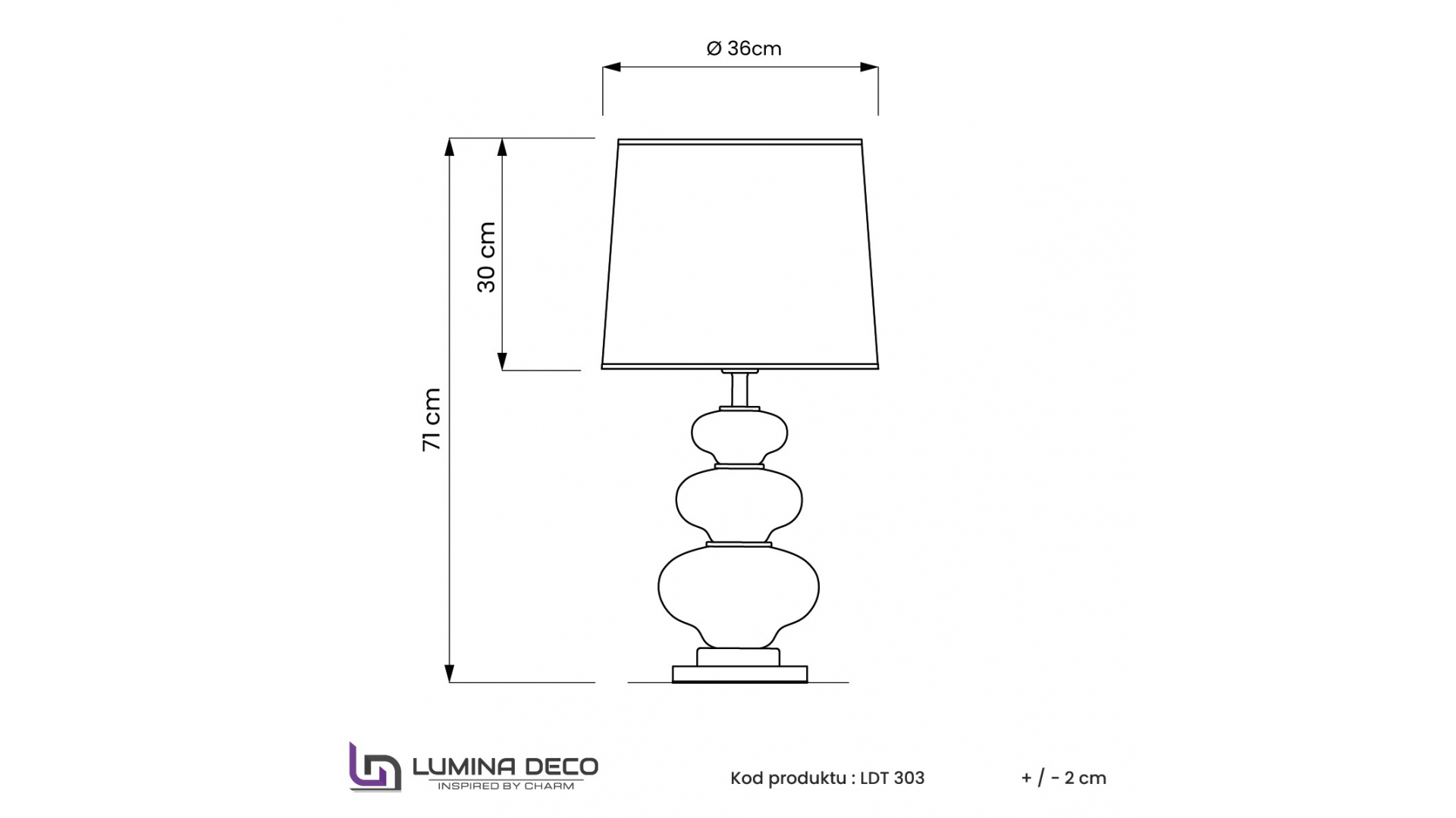 Настольная лампа Lumina Deco Briston LDT 303 F.GD+WT