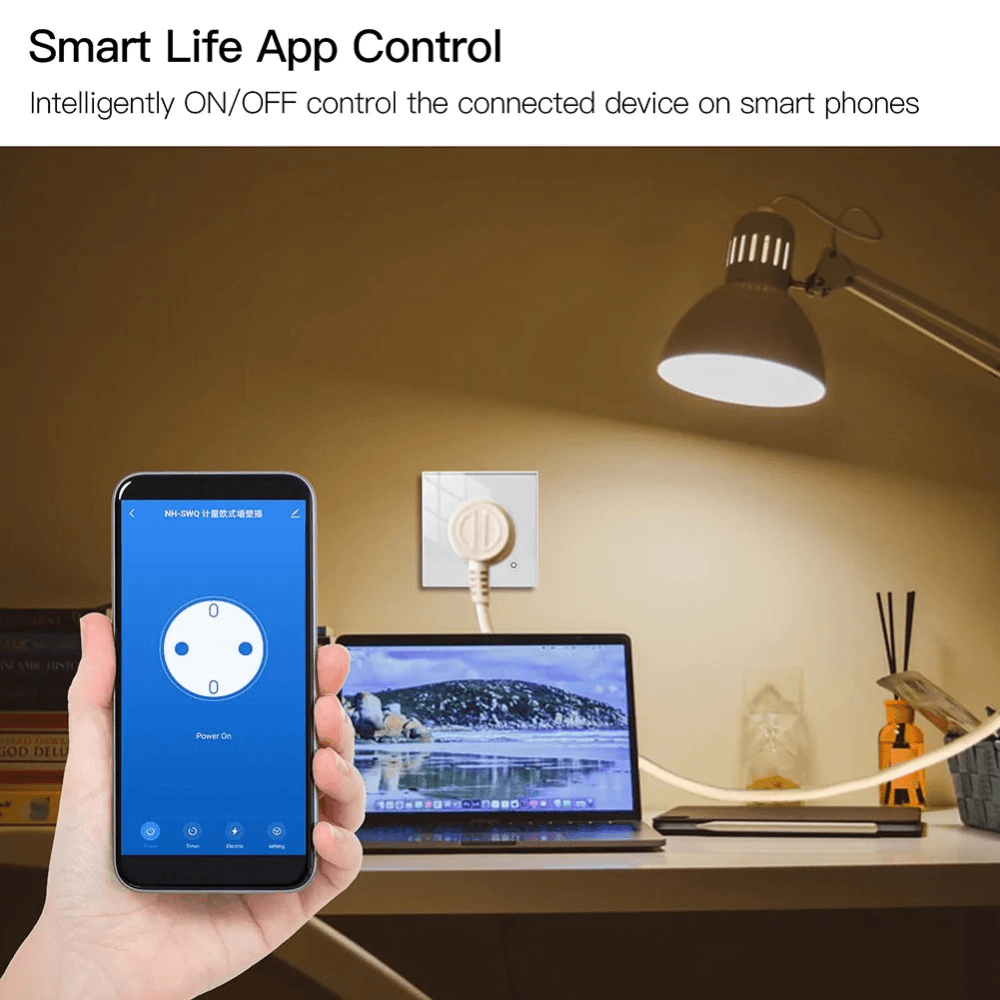Розетка 1-пост. Moes Smart Socket Wi-Fi 95-250В 16А IP20 WK-EU