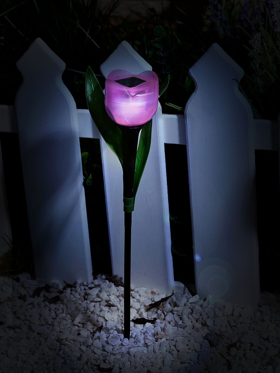 Светильник на солнечных батареях (UL-00004276) Uniel Promo USL-C-451/PT305 Pink Tulip