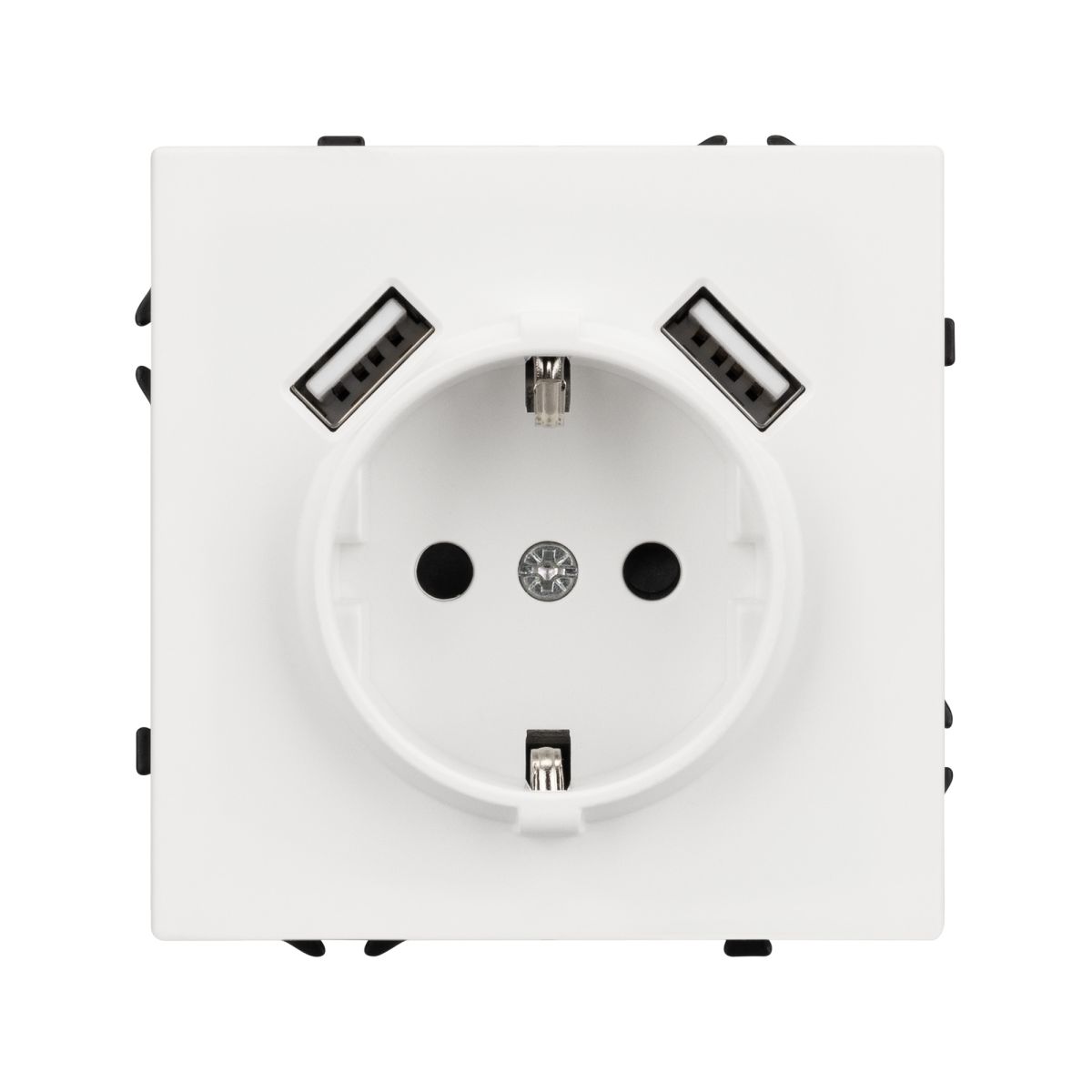 Розетка зк со шторками с USB тип А+А софт-тач белый кварц Arlight SCT-MUAA-SFPL-WH (250V, 16A) 054288(1)