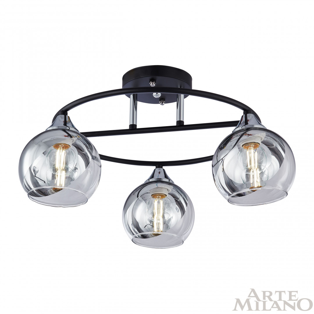 Потолочная люстра Arte Milano Amalfi 322403/3 BK+CR
