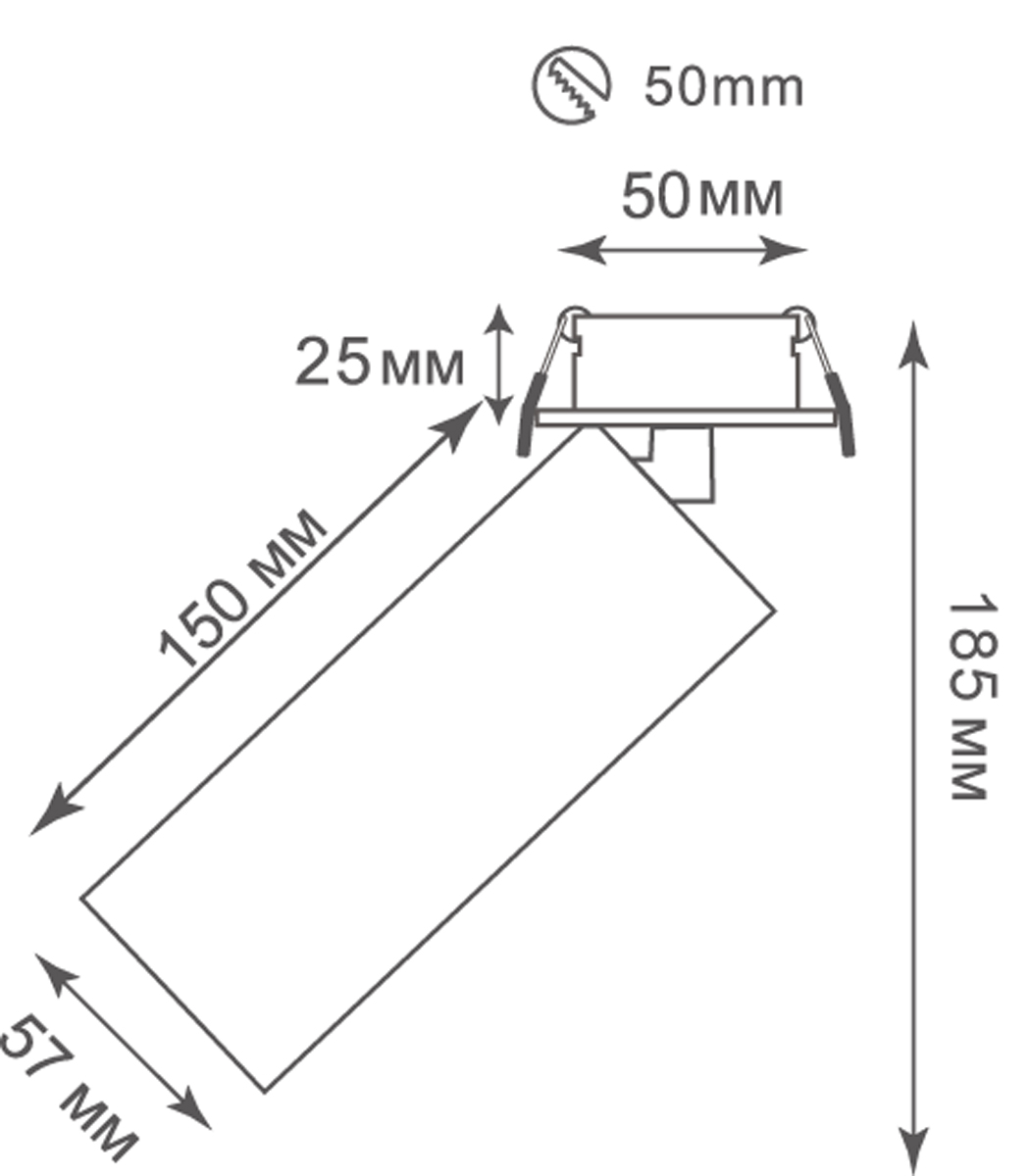 Встраиваемый спот Donolux Rollo DL18895R10W1B IN