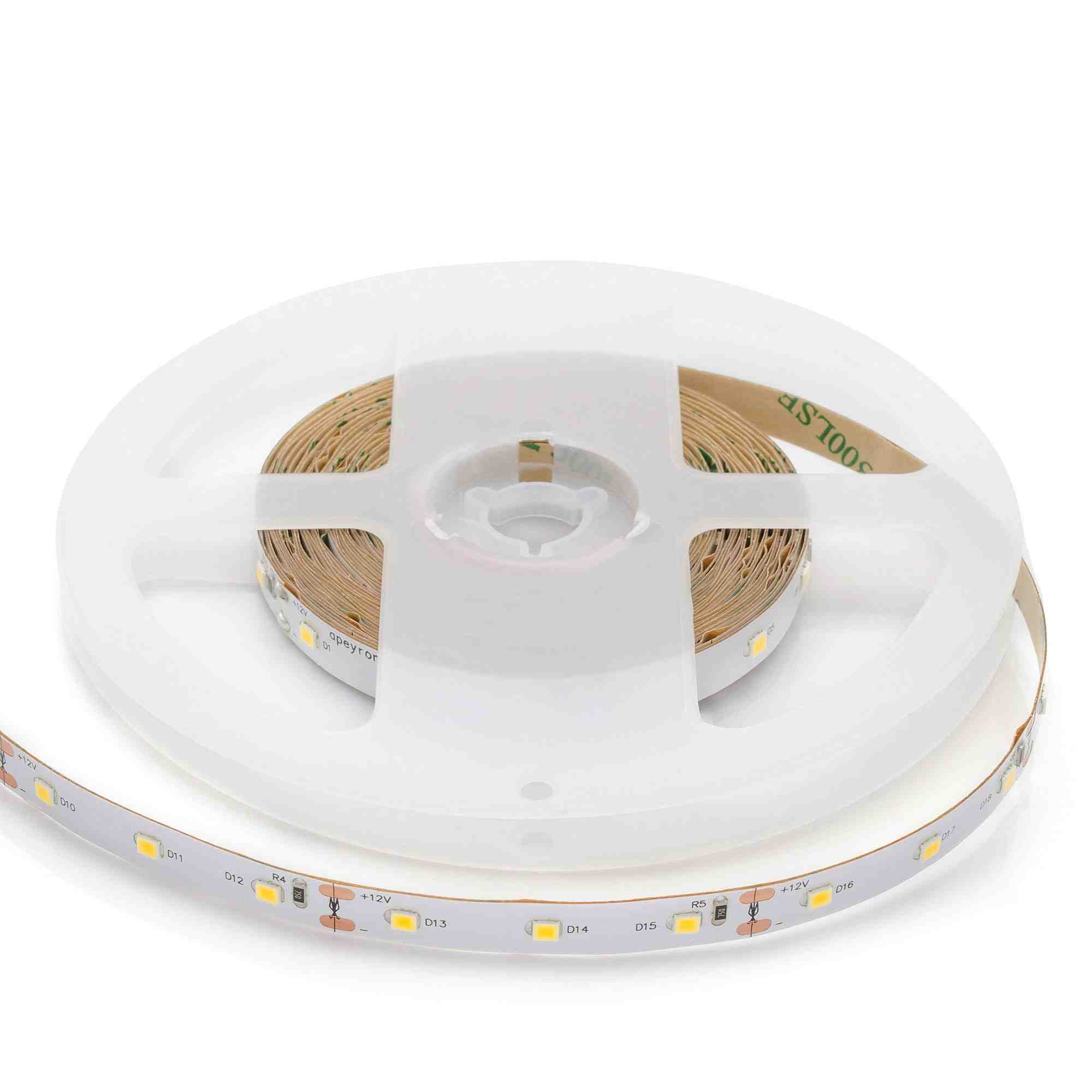Светодиодная лента Apeyron 12В СТ 8Вт/м smd2835 60д/м IP20 800Лм/м 5м 3000К 00-120