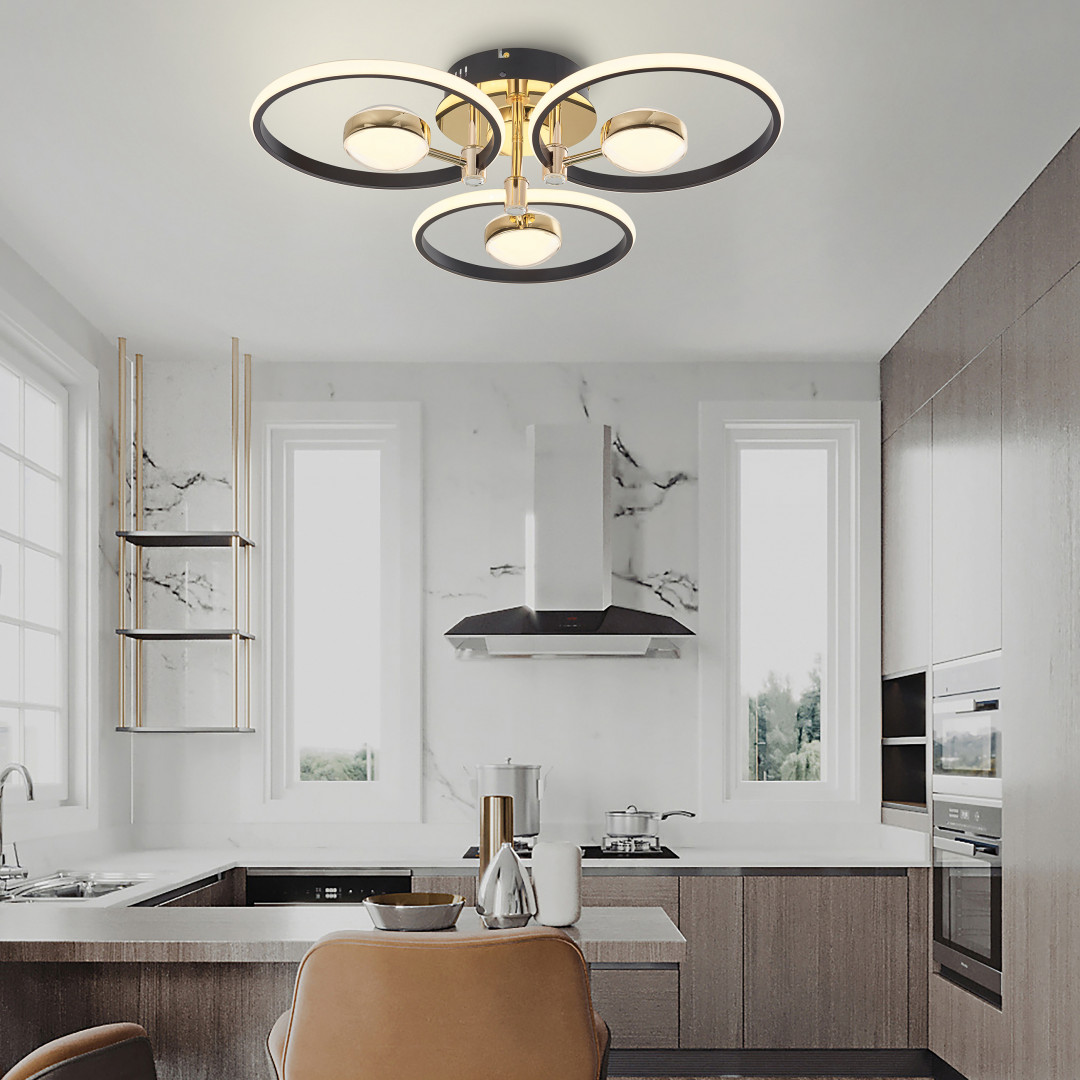 Потолочный светильник Arte Milano Ferrara 276140/3+3 BK/GD