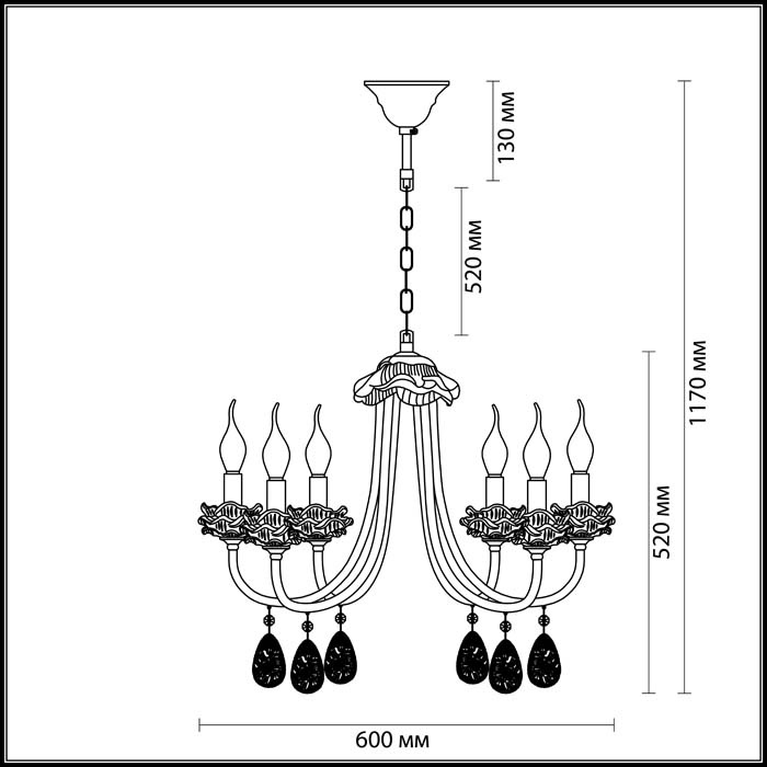 Подвесная люстра Odeon Light Corniola 3938/6
