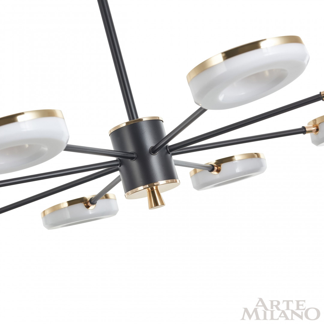 Люстра на штанге Arte Milano Ferrara 277499/8 BK/GD