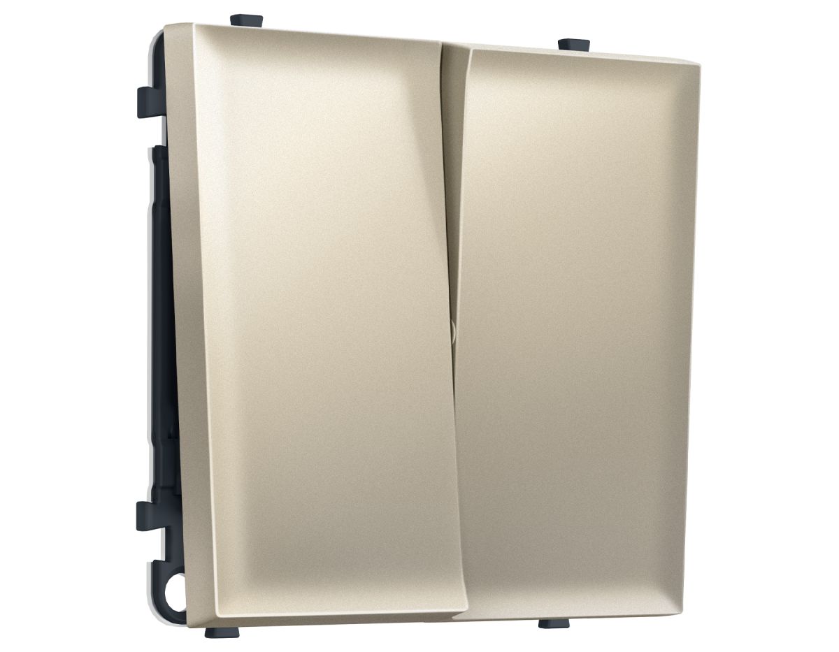 Комплект механизма 2-кл проходного выключателя SIGMA Шёлк 10A-250V QUANT PRO Ambrella Volt MS543020 (SP5430, PR120)