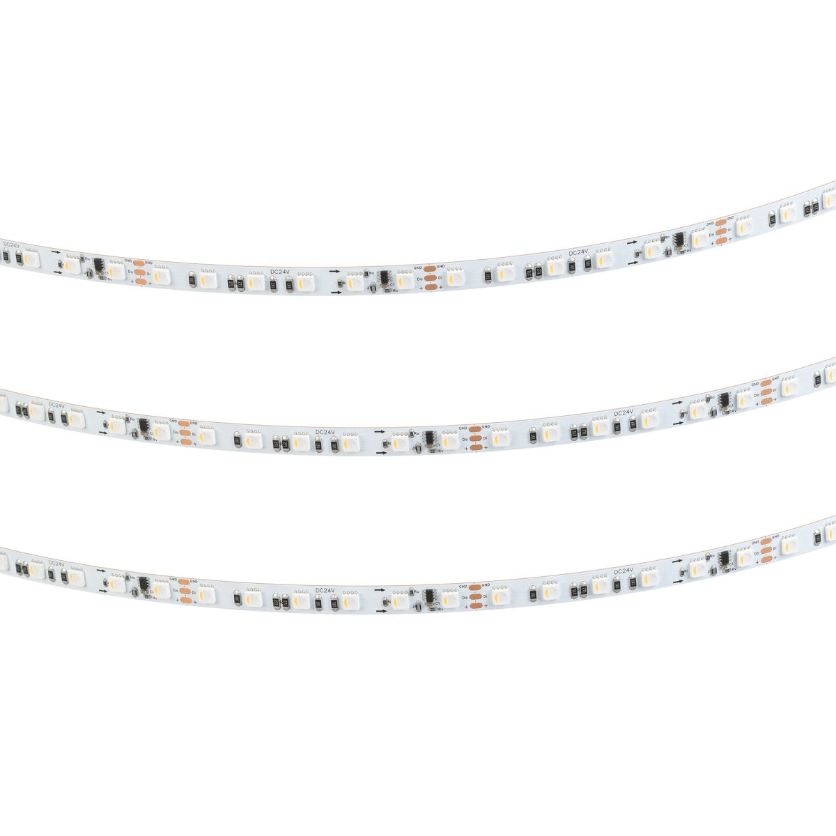 Светодиодная лента Arlight SPI-H84-8mm 24V RGBW-Warm-PX6 (22 W/m, IP20, 4040, 5m) 049478