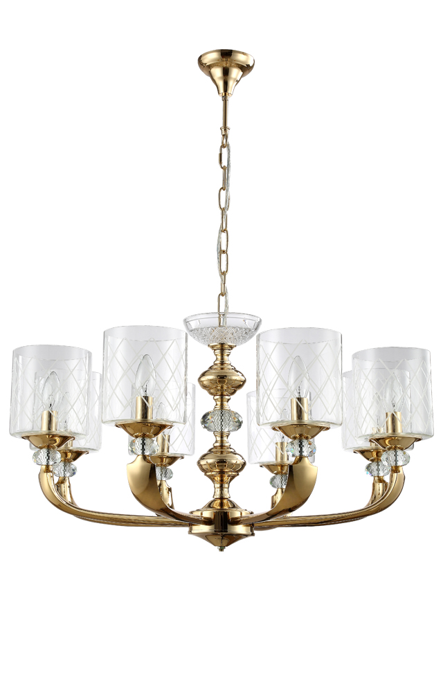 Подвесная люстра Crystal Lux Gracia GRACIA SP8 GOLD