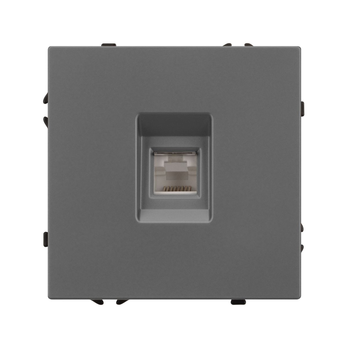 Розетка компьютерная софт-тач серый базальт Arlight SCT-MPC1-SFPL-GR (RJ-45, CAT6) 054307(1)