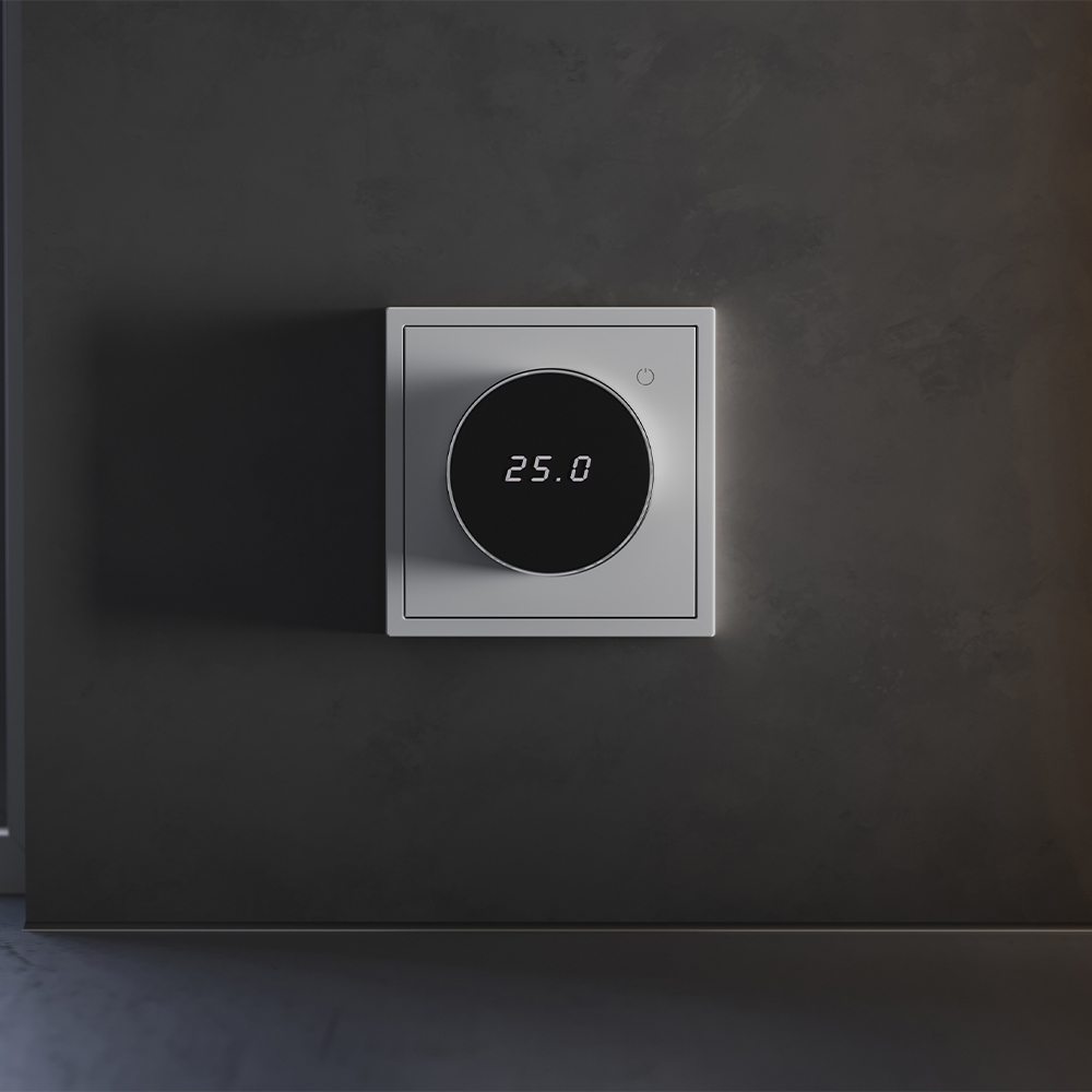 Терморегулятор электронный Voltum S70 с индикацией и датчиком, для теплого пола, (серый) VLS070116